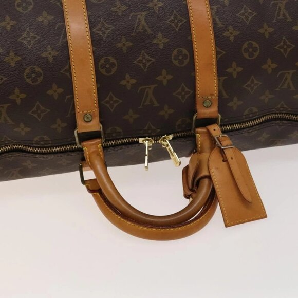 LOUIS VUITTON Monogram Keepall Bandouliere 55 Boston Bag M41414 LV Auth 138604 - Picture 8 of 16